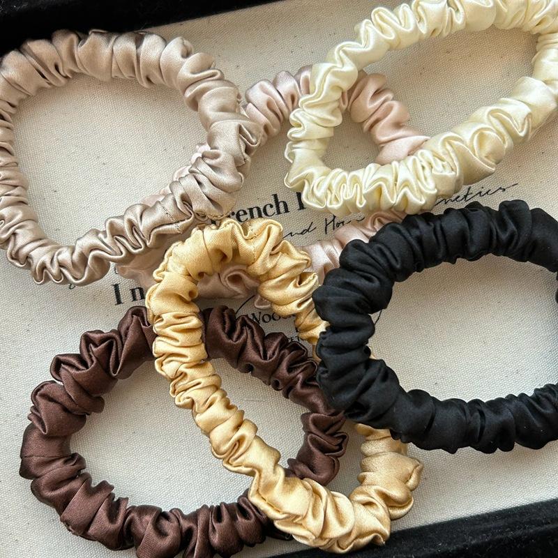 100% Čisté Morušové Hedvábí Gumičky do Vlasů Pro Ženy Elastické Hedvábné Gumičky do Vlasů Dívky Copánky Gumičky do Černých Vlasů Doplňky
