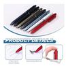 PATIKIL 6-Piece Retractable Gel Pens, 0.5mm Black Ink, Medium Point, Smooth Writing, Quick Dry, Office Supplies for Journaling, Note-Taking, Business