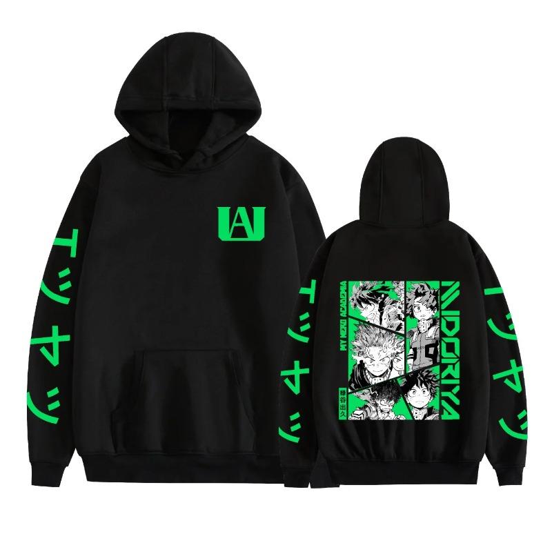 Kaminari Denki My Hero Academia Anime Autumn Winter Hoodie Clothes Bakugo Katsuki Pattern Sweatshirt Unisex Tops