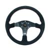 Modification de Voiture Volant de Course en Cuir Daim, Sport de Compétition 14 pouces Mugen Plat Universel