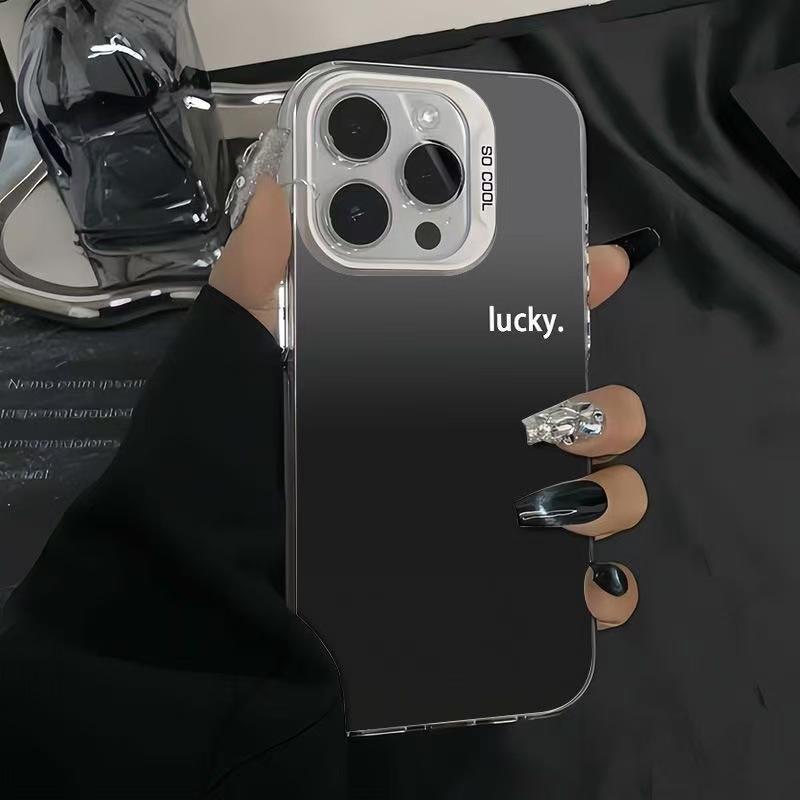 Simple lucky case suitable for Apple 16 phone case iPhone 14 premium 15 Pro English 13 gradient 12 lucky 17