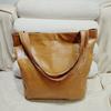 NEW Oil Wax PU Leather Tote Bags for Women's Handbag Luxury High Capacity Lady Hand Bags with Purse Pocket Women Shopper Bag Big
