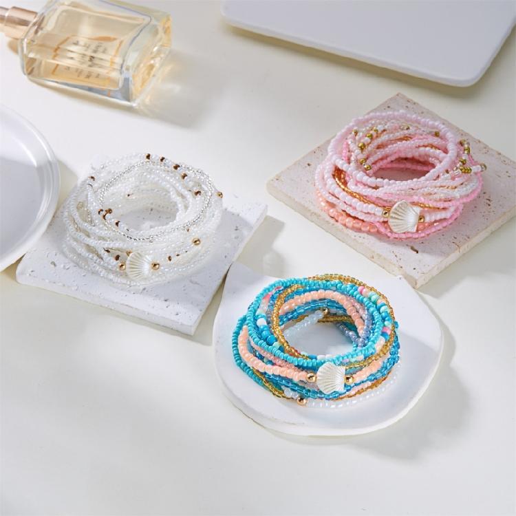 Multilayer Bead Bracelet for Women Adjustable Bohemian Styles Jewelry Portable for Casual or Dresses Occasions
