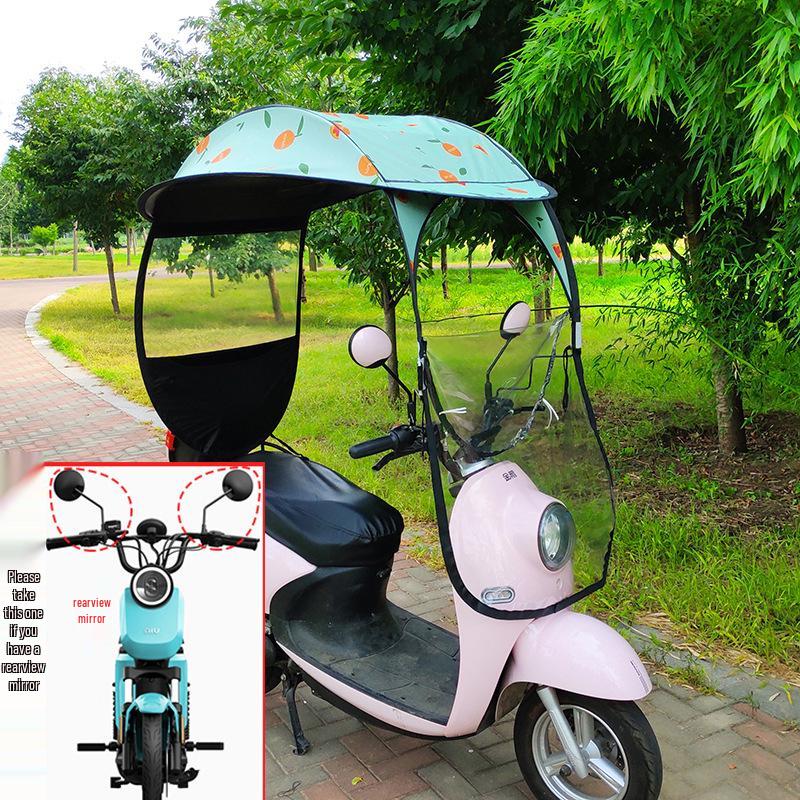 Electric Vehicle Sunshade & Rainproof Canopy for Bicycles and Motorcycles