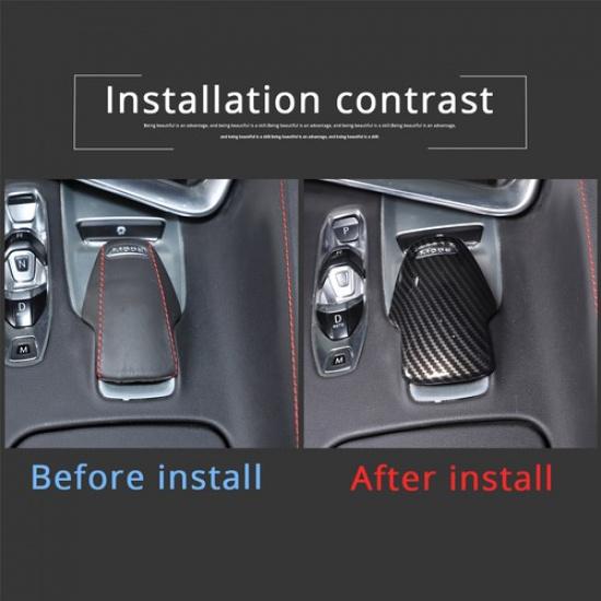 Carbon Style Car Center Sport Mode Shifter Cover Trim For Corvette C8 -2024