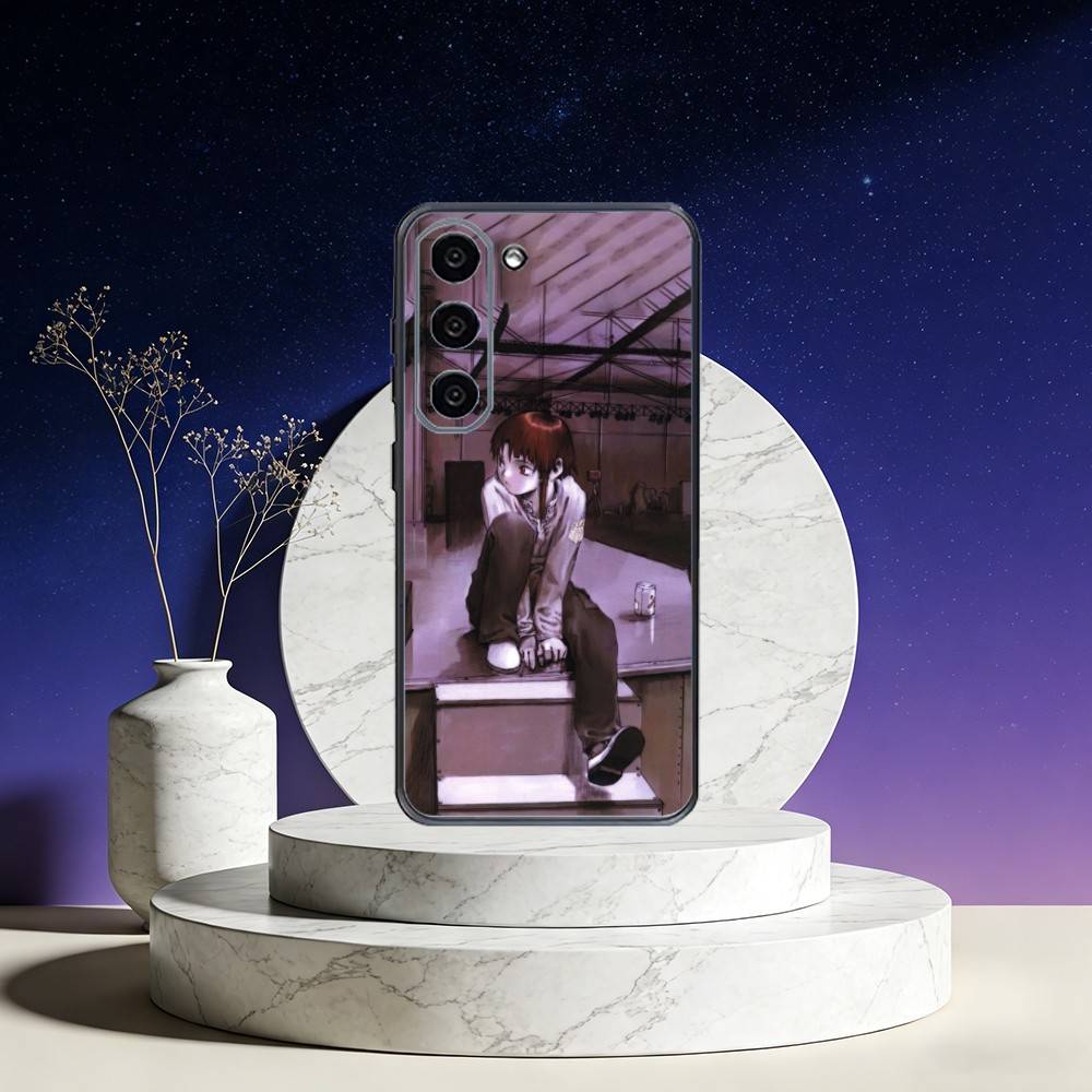 S-Serial Experiments L-Lain Phone Case For Samsung Galaxy A73,A72,A71,A70,A53,A52,A51,Others Soft Black Cover