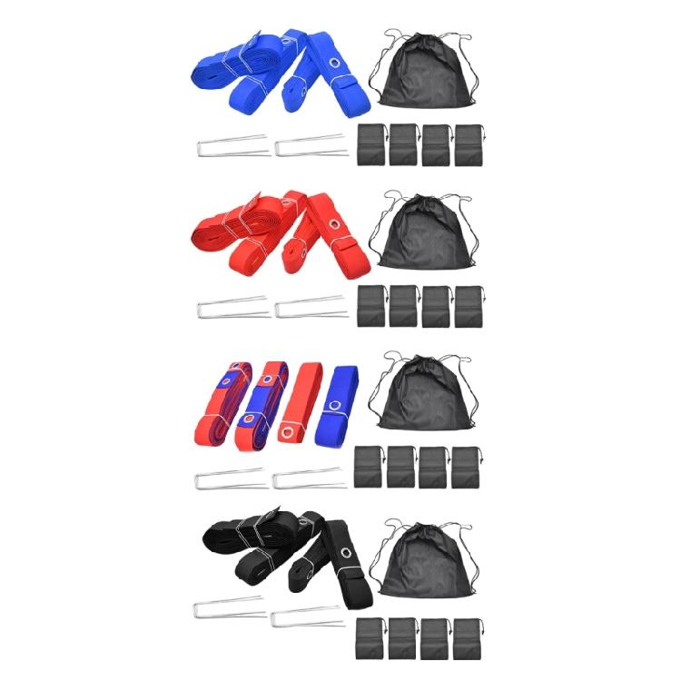 Outdoor Volleyball Boundaries Line with Ground Nails Volleyball Courts Webbing Marker for Sand Outdoor Grass Backyard