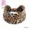 Leopard Print Knotted Elastic Headband: Autumn/Winter Hot Girl Style, European & American, Wide-Brimmed, Sweat-Absorbing Sports Headscarf