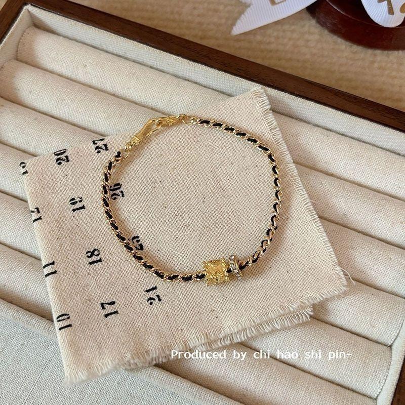 Black Small Waist Bracelet Second-hand Light Luxury Micro-encrusted Zirconia Decoration