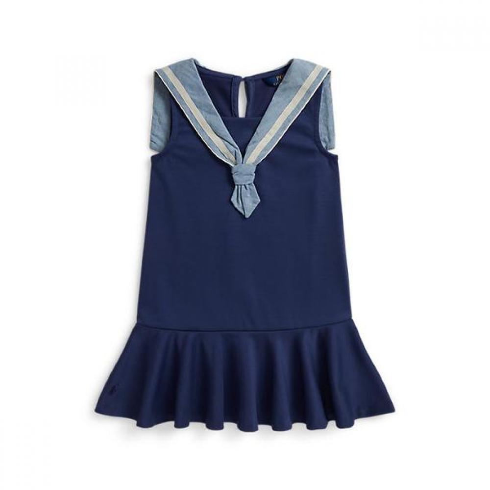 Polo Ralph Lauren Girls Indigo Ponte Sailor Dress 2 6y Cwpodrsr3d21167410 4