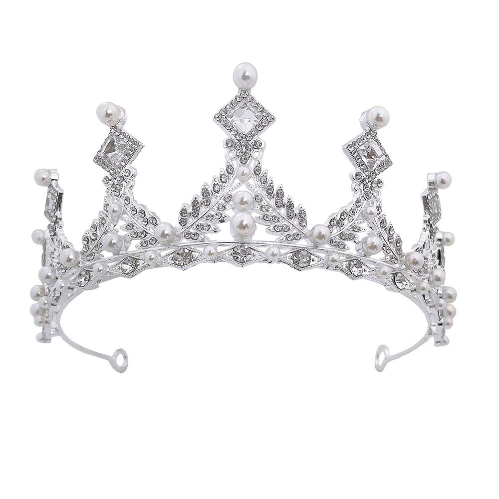 Bridal Crown Tiara Korean Princess Birthday Crystal Crown Adult Gift Female Anchor Hair Accessory