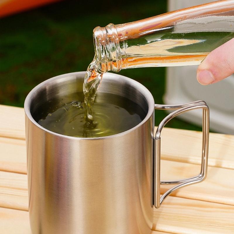Camping Coffee Cup Portable Cooking Drinking Water Cup Outdoor Kitchen Equipment Travel Cookware Drink Cup Tourist Mug
