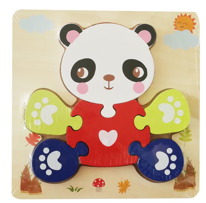 3D Wooden Puzzle Blocks for Toddlers: Educational Snap Fit Toys for Ages 3-6, Boys and Girls