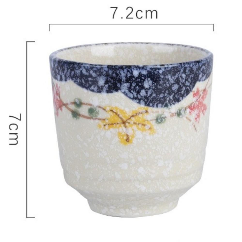 Japanese Style 2.8inch Hand-painted Tea Cup Ceramic Lotus Kungfu Teacup Fish Flower Birds Tea Set Handy Cup