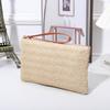 Fashion Ladies Weaving Bag Wristlet Clutch Women Daily Money Phone Clutch Solid Straw Woven Coin Purse Beach Wallet Card Leisure Travel