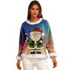 Dam Casual Fleece Sweatshirt Långärmad Rund Hals Casual Bekväm Lös Passform Lättviktig Dam Flanell Sweatshirt