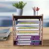 7Tier High-density Board Widen Wood Office Paper Organizer For Desk Desktop File Holder Desk Letter Tray & A4 Paper Sorter