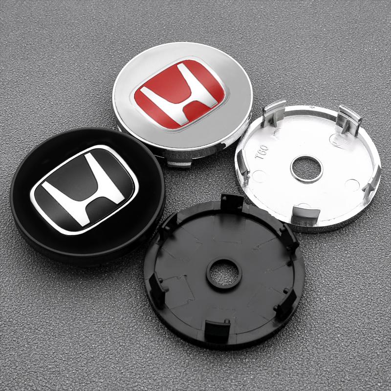 4Pcs 56mm 60mm Black Silver Hub Cover Hub Center Sticker For H Honda Accord Car Wheel Decoration Car Wheel Center Cap Metal aig256