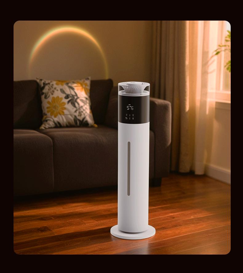 Large Capacity Floor Standing Humidifier for Living Room, Bedroom, Mother & Baby, Low Noise, Timer, Mist Humidification, Hydrating