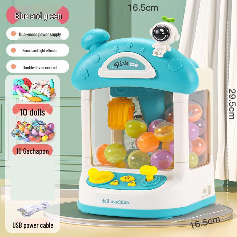 Kids' Mini Claw Machine: Home Electric Sound & Light Toy for Gashapon and Prizes