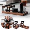 51/53/54/58mm Wood Espresso Tamper Station Stand Portafilter Holder Filter Screen Holder Espresso Tamping Storage Rack