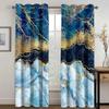 Modern Abstract Gilter Marble Texture Thick Blackout Curtains for Living Room Bedroom Various Color Patterns High Shading Drapes