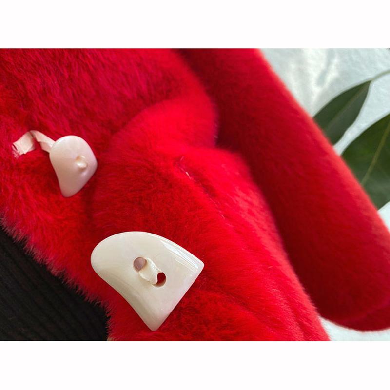 Jenterjakke Høst Vinter Varm Pelskåpe Jenter Jul Prinsesse Yttertøy Søt Barn