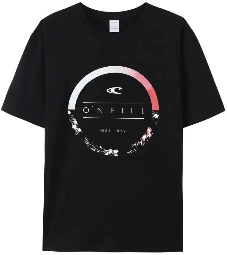 Yeni Plaj Erkek Yaz Sıcak Satış Erkek Kıvırcık Oneill %100 Pamuk T Shirt Yuvarlak Çelenk Logolu Üst Kalite Tişörtler