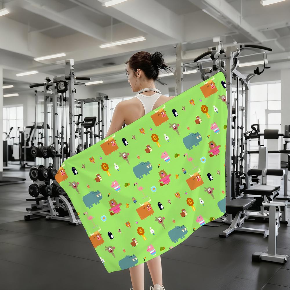 Cartoon Cute H-Hey D-Duggee Towel Quick Dry Absorbent Beach Towel for Sports, Fitness, Swimming and Outdoor Activities