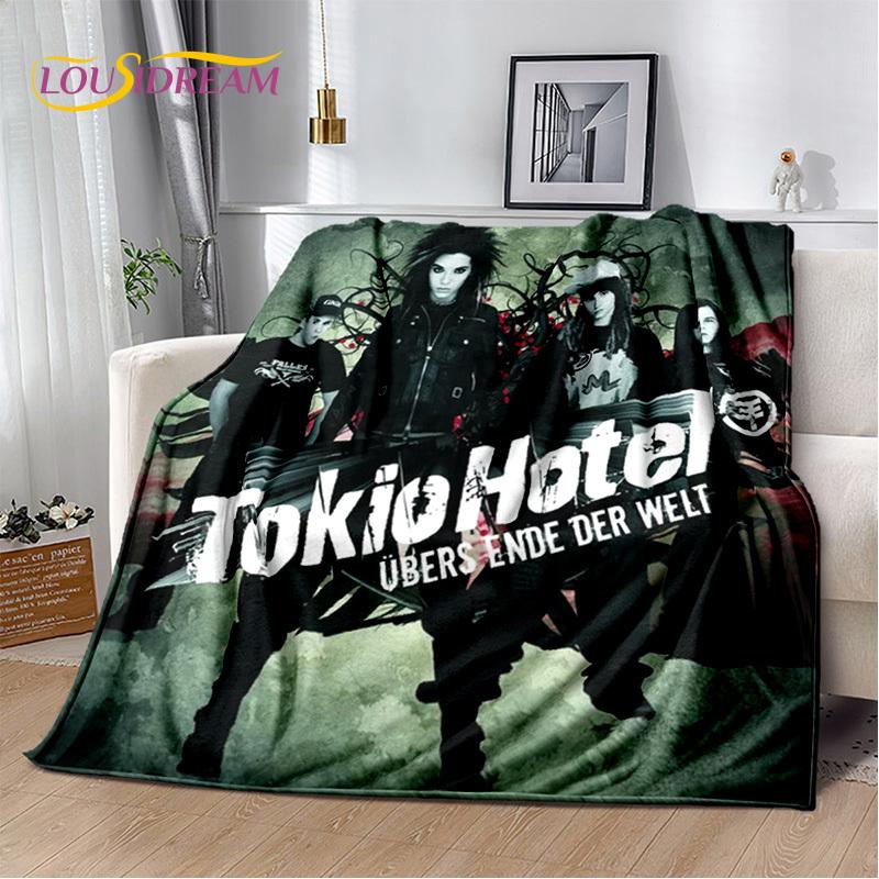 Tokio Hotel Rock Band Bill Kaulitz Blanket,Flannel Soft Throw Blanket for Home Bedroom Bed Sofa Picnic Office Hiking Leisure Nap