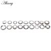Alisouy 1 Stück Punk Gothic Twist Blatt Knochen Edelstahl Einfache Runde Kreis Creolen Rock Roll Herren Frauen Hip Hop Schmuck