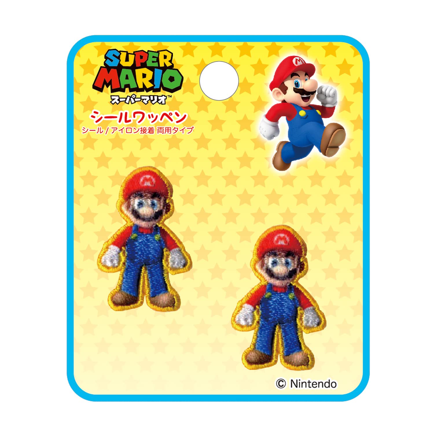 

Inagaki Clothing Super Mario Petit Patch Mario 2 шт. Ширина 20 мм x Высота 30 мм Самоклеящаяся наклейка двойного назначения SPP001/наклейка с утюгом