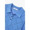STUDIO TOMBOY Argyle Pattern Crochet Collar Short Sleeve Knit 9106252208 