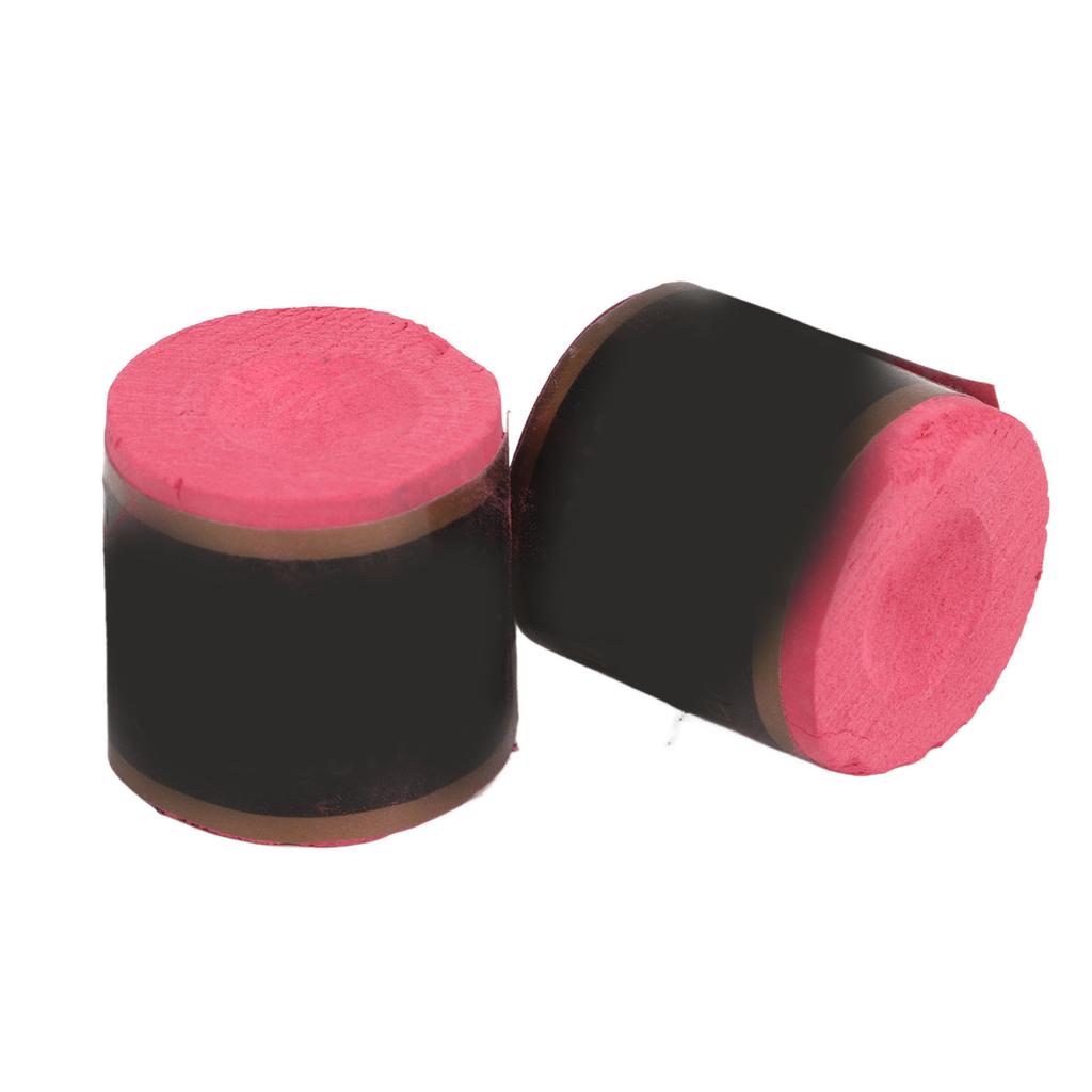 2 pièces Queue de billard Craie de billard Craie pour queue de billard Accessoires de billard Cylindre Forte adhérence Rouge rosé