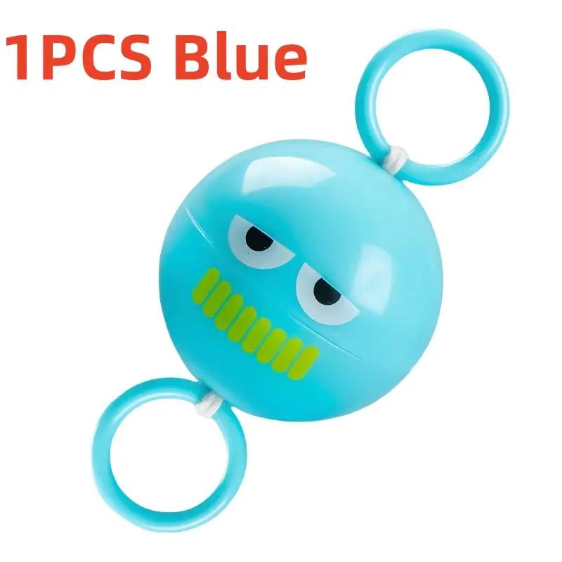 Colorful Glowing Pull Rope Whistle Ball LED Glowing Cartoon Expression Children's Pull Rope Whistle Toy