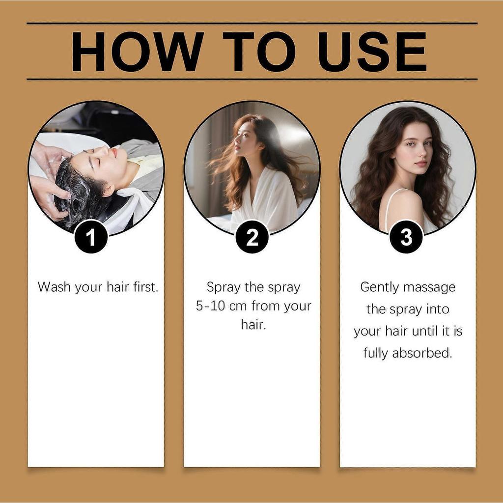 Hoegoa Hair Care Spray Nourishes Hair, Making It Straight, Natural, Soft, Smooth And Lustrous