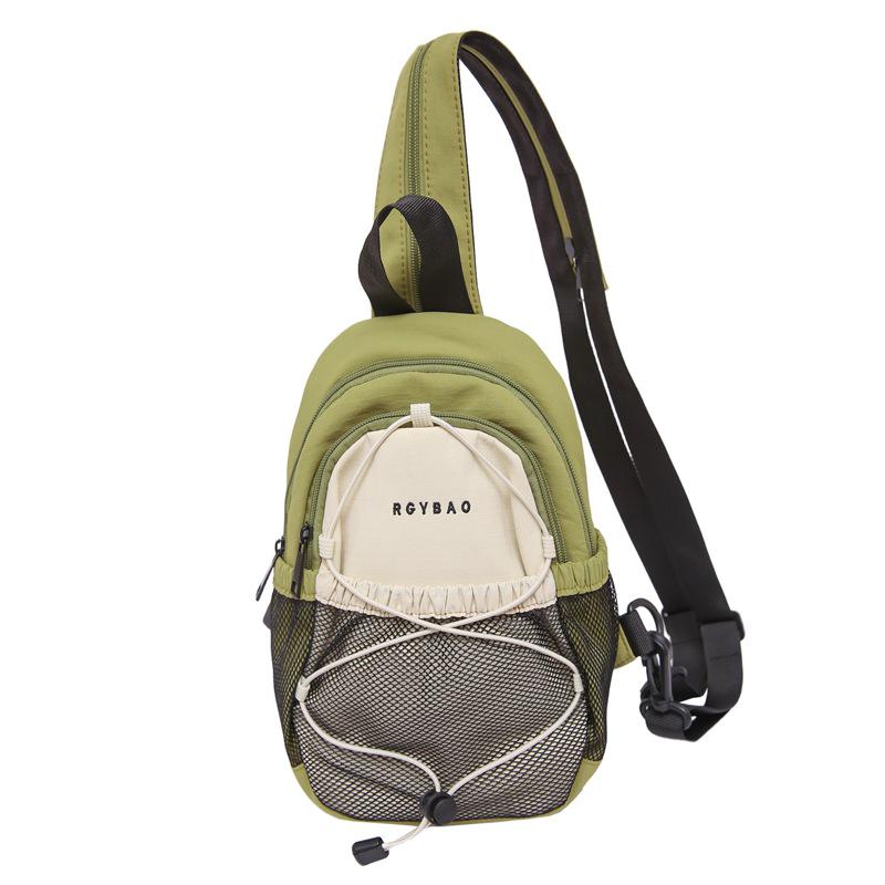 Retro Color Block Crossbody Chest Bag - Mini Outdoor Sports & Hiking Backpack