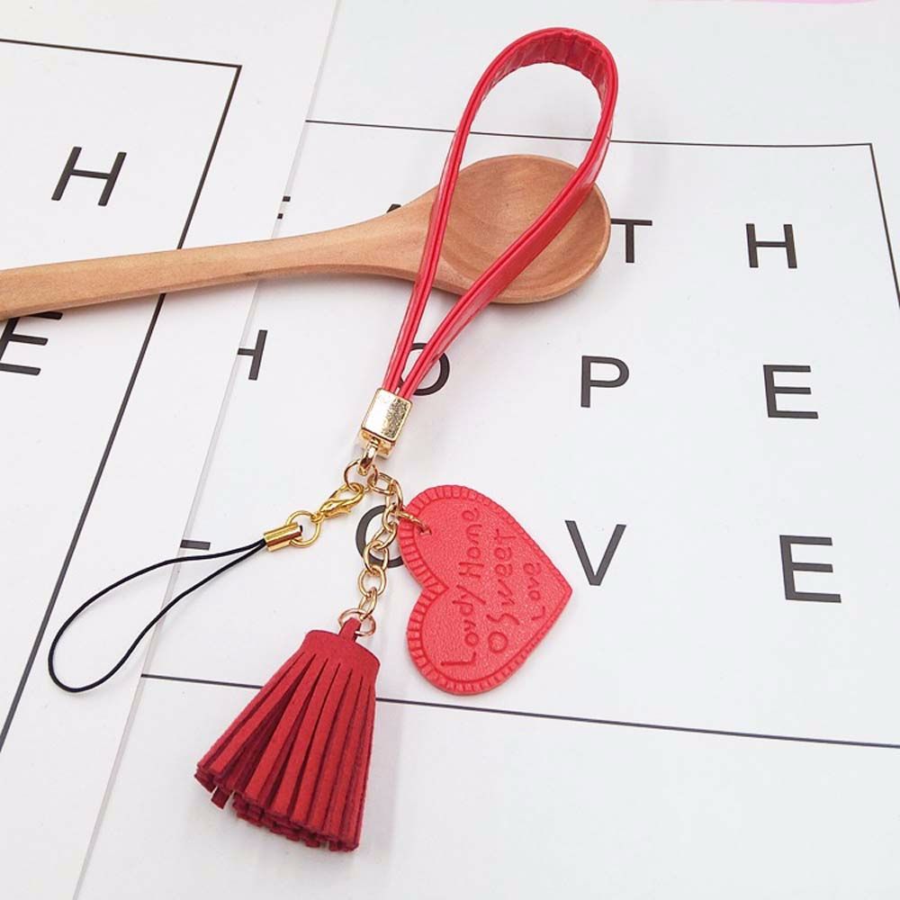 Anti-Lost PU Leather Rope Cell Phone Lanyard Keychain Mobile Phone Strap Mobile Phone Lanyard