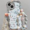 Hello Kitty Bracelet Is Suitable for Apple 15 Mobile Phone Case Iphone14promax Electroplated Silver 13/12 Silicone Anti-drop 8.