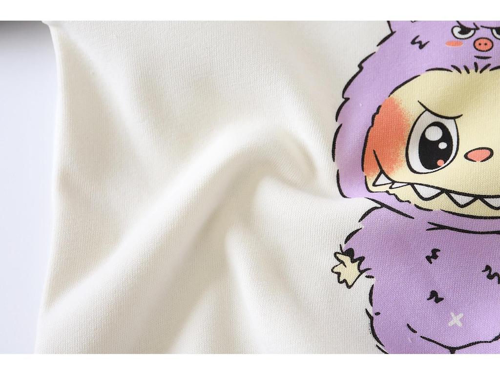 Children's Warm Cotton Sweatshirt - Autumn/Winter, Plus Velvet, Cartoon Long-Sleeve Top for Boys and Girls