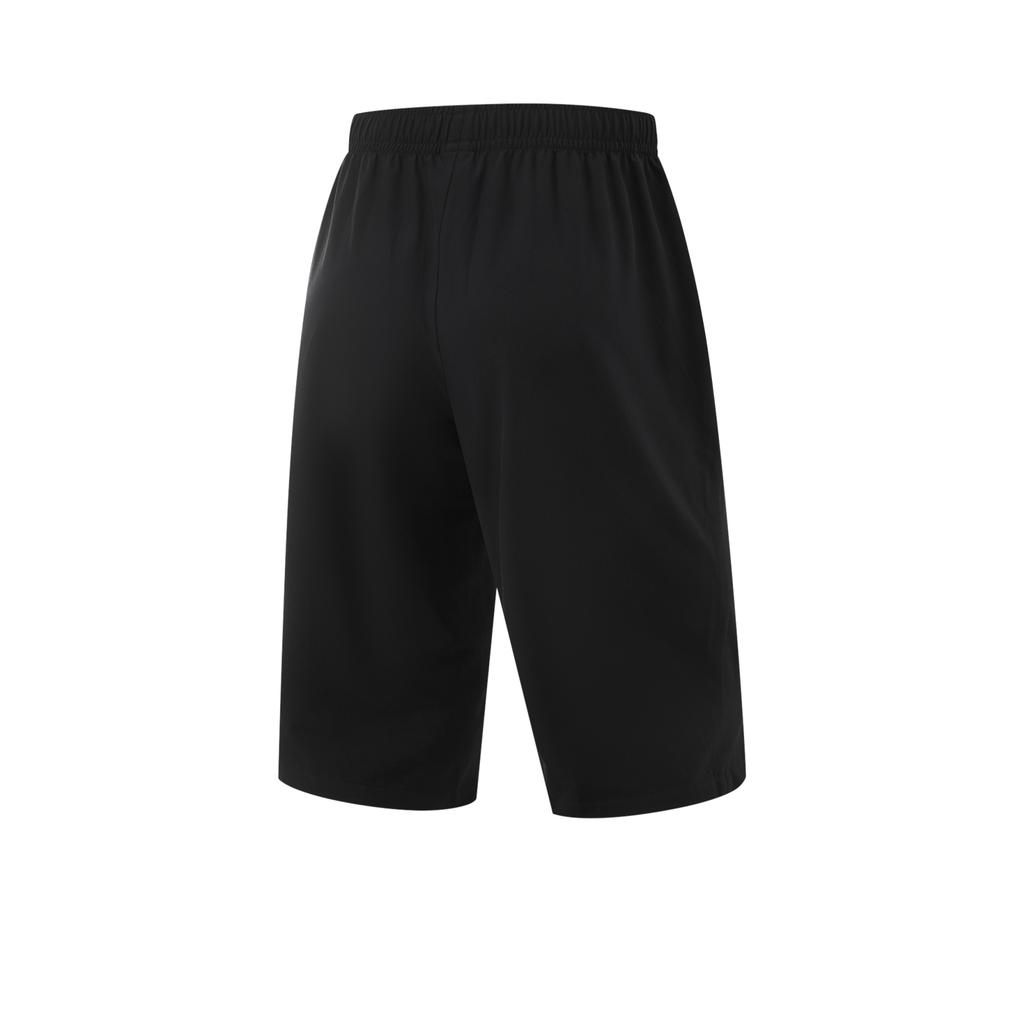 Li-Ning Fitness Series Sports Simple Solid Color Seven-Point Pants Casual Shorts Men Shorts Black AKQV005-2