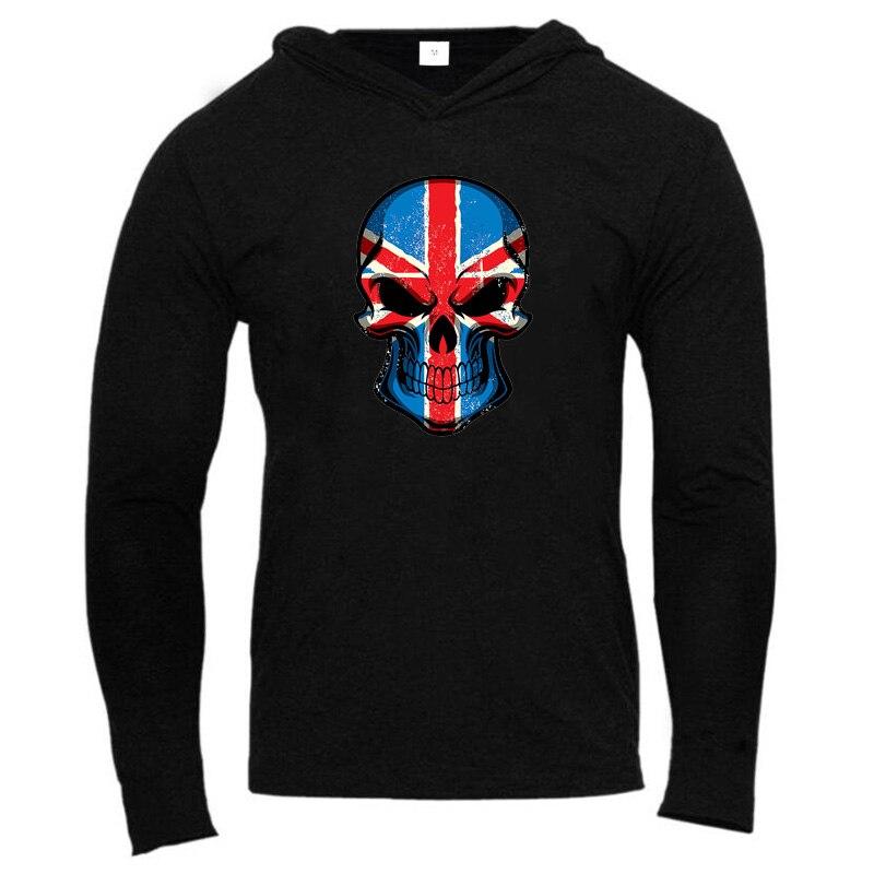 Muscleguys, осенний новый продукт, молодежные популярные футболки с капюшоном, уличный красивый топ с длинными рукавами, повседневная уличная одежда для фитнеса и бега M чёрный