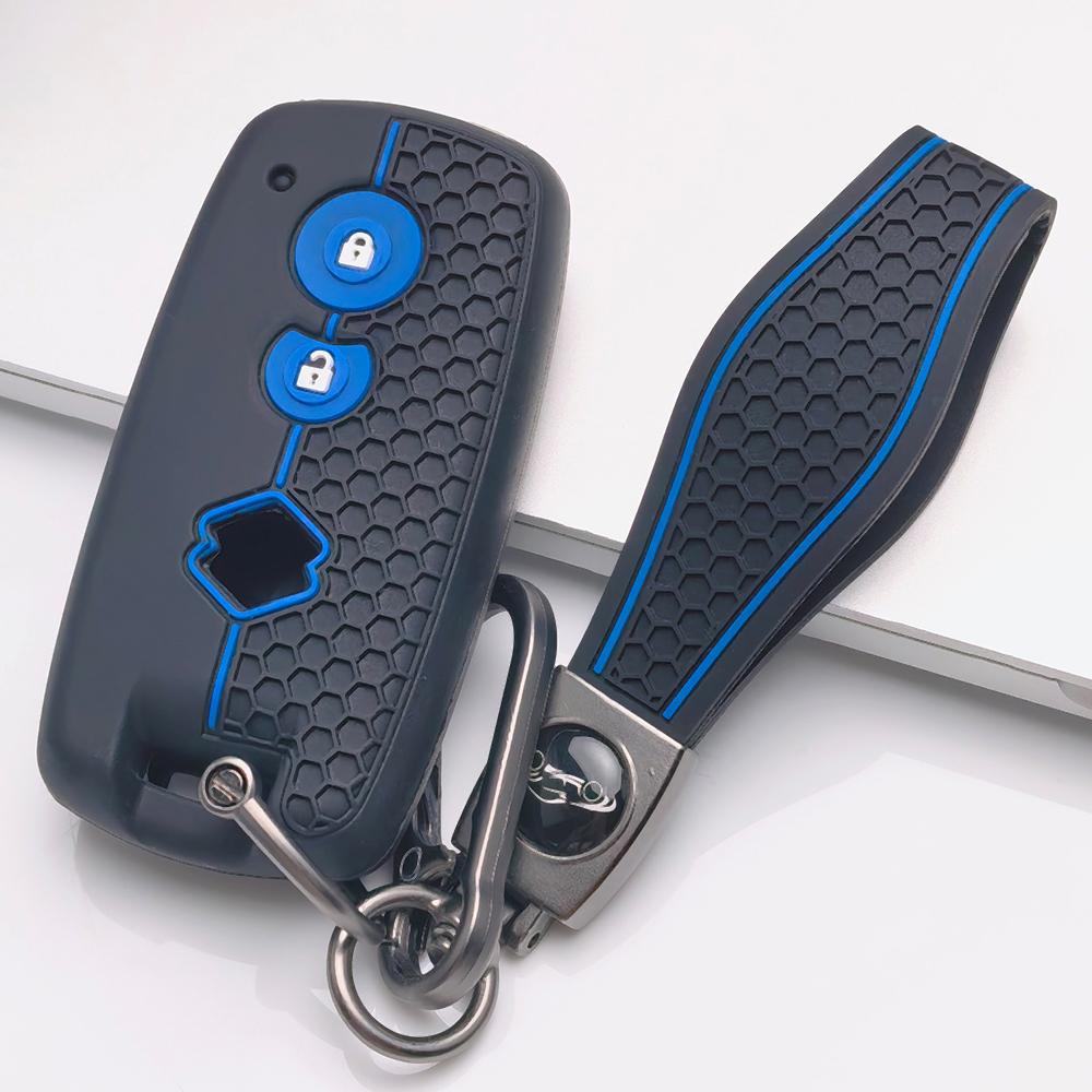 Key Fob Cover for Suzuki Swift SX4 Grand Vitara Jimny Wagon Alto Splash with Keychain Anti-Scratch Guard Shockproof Protection Soft Grip Texture
