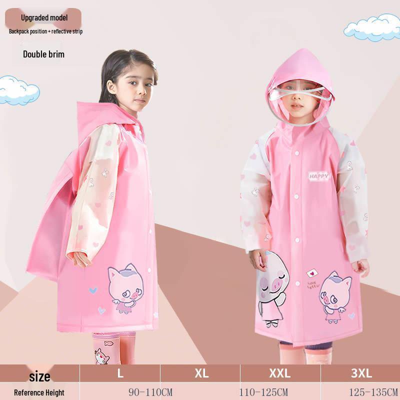 

Children s Raincoat with Backpack Space - Kids Poncho for Kindergarten to Primary School Students 3XL