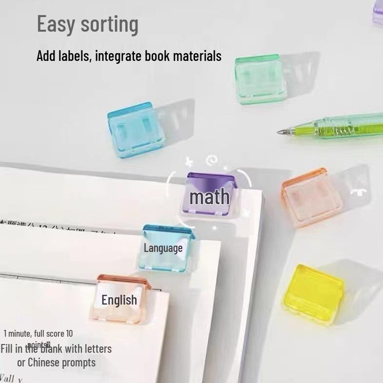 Transparent Small Push Clips for Office Documents and Student Papers