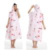 2025 Quick-Dry Hooded Swim Poncho with Zipper - Portable Bathrobe and Beach Towel