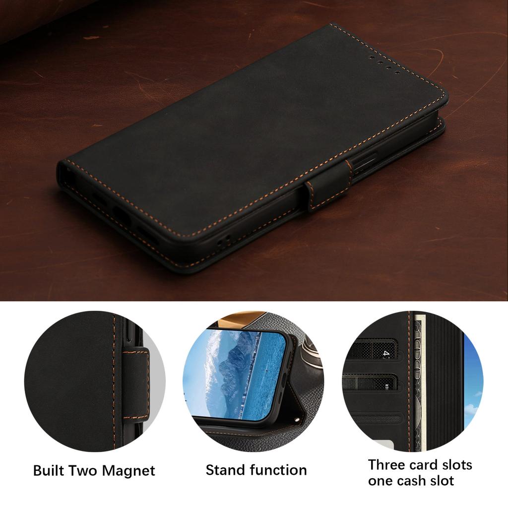 Étui en Cuir Rétro de Luxe pour Motorola Moto G71 G51 G41 G31 G60 G30 G20 G10 Power Profil Fin Portefeuille Emplacement pour Carte Housse de Téléphone