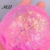 Bling Stressball 1/4 Stück Glitzer Entspannungsball Transparent Mehrfarbig Knetz-Zucker Tragbar Reise Zuhause Büro Angstlösend Fidget