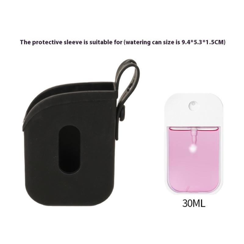 Portable Silicone Holder For Hand Sanitizer Sprays Protective Storage Case with Adjustable Lanyard for Backpack Handbag