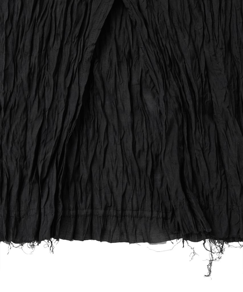 Noir For Woman Wrinkle Texture Long Skirt (Black)